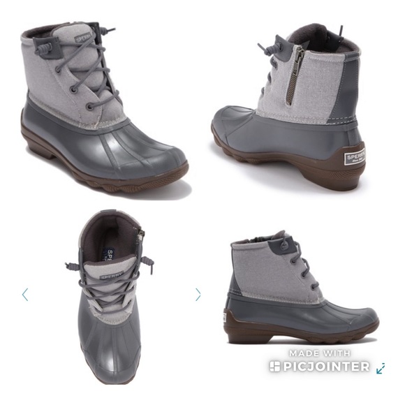 metallic sperry duck boots